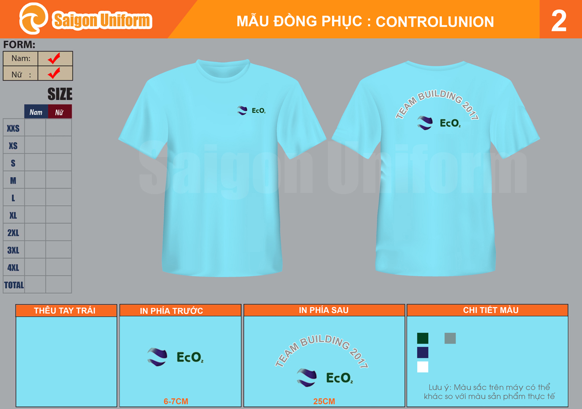 May áo thun đồng phục tại Bình Dương