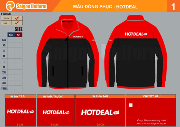 Áo Gió Đồng Phục Công Ty Hotdeal