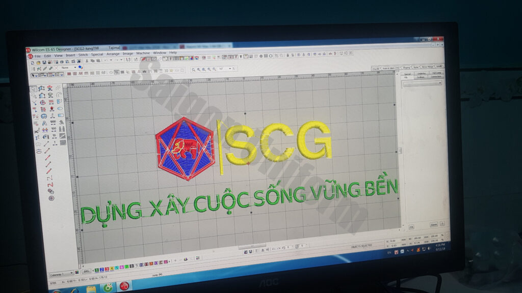 Thêu áo thun đồng phục Tập Đoàn SCG Thái Lan