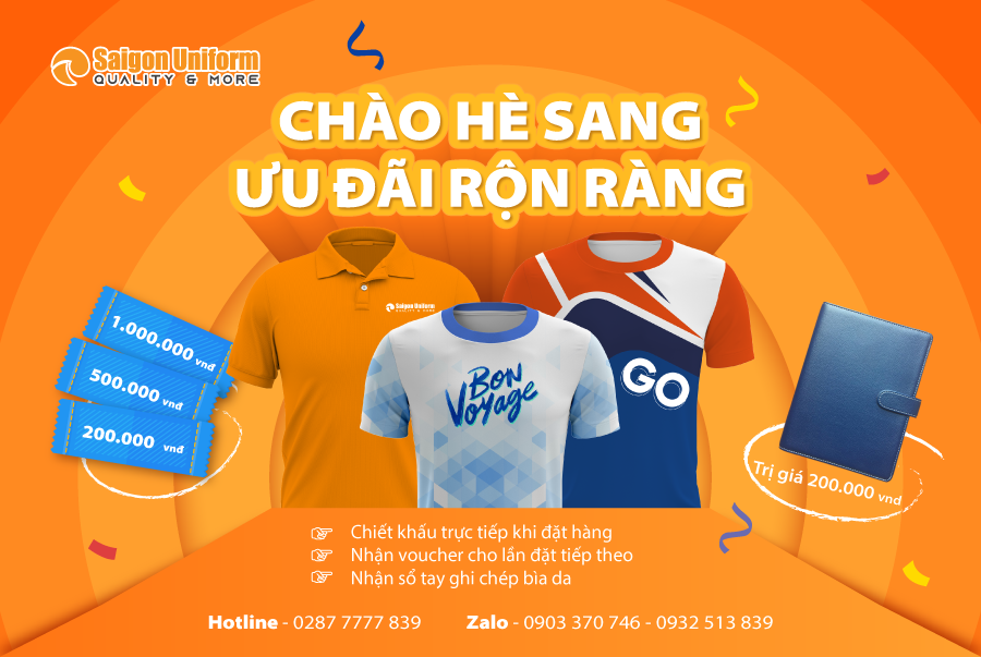 Ưu đãi đặt đồng phục tại Saigon Uniform 2022