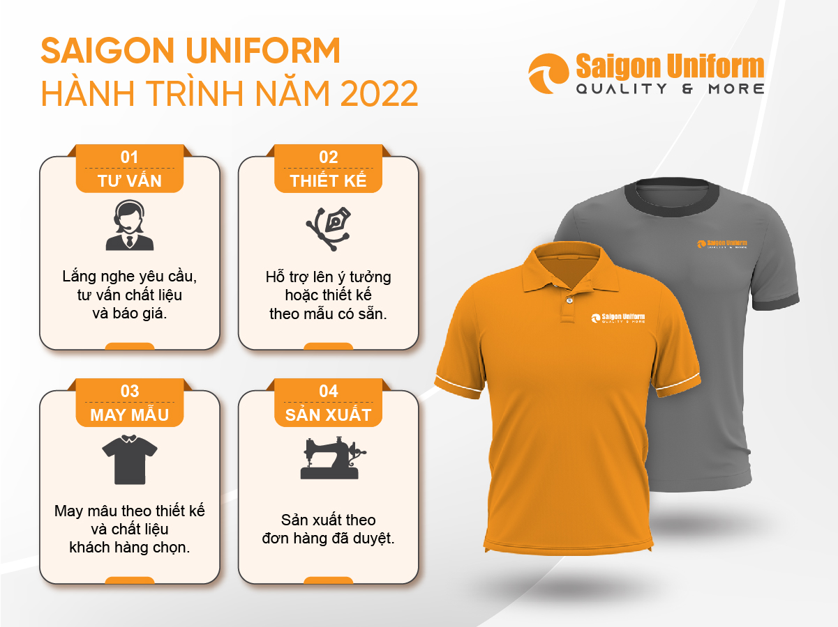 May áo thun đồng phục giá rẻ Saigon Uniform