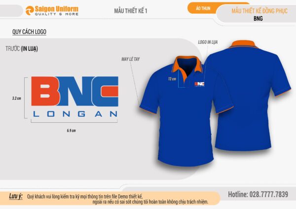 Áo thun đồng phục công nhân Công ty BNC Long An