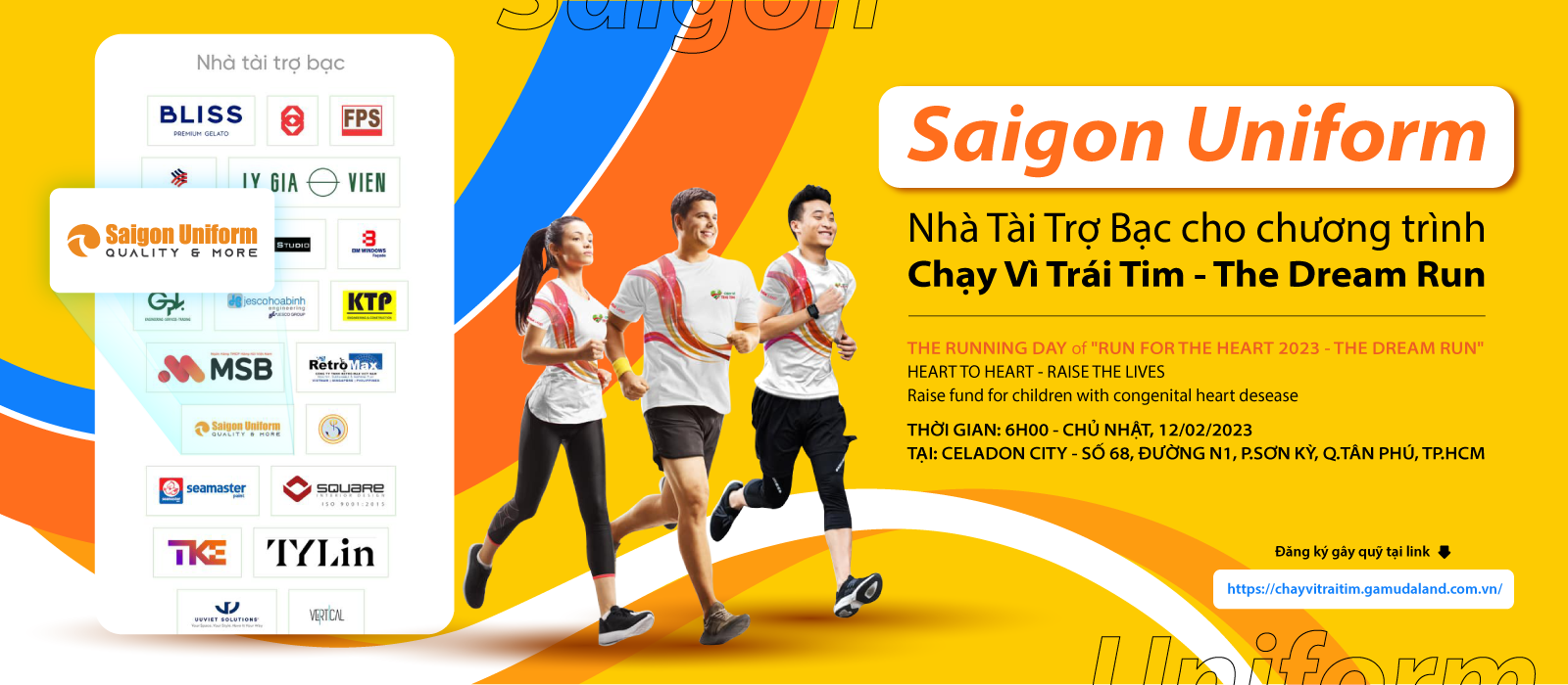 Saigon Uniform - Nhà Tài Trợ Bạc Chương Trình Chạy Vì Trái Tim 2023