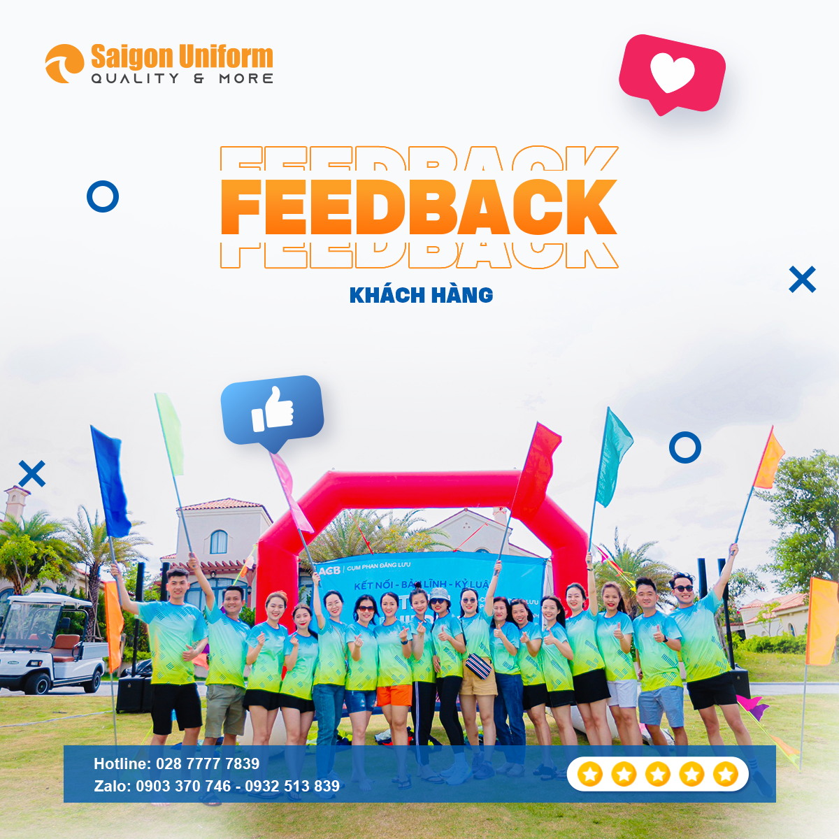 Feedback áo thun team building ngân hàng ACB năm 2023