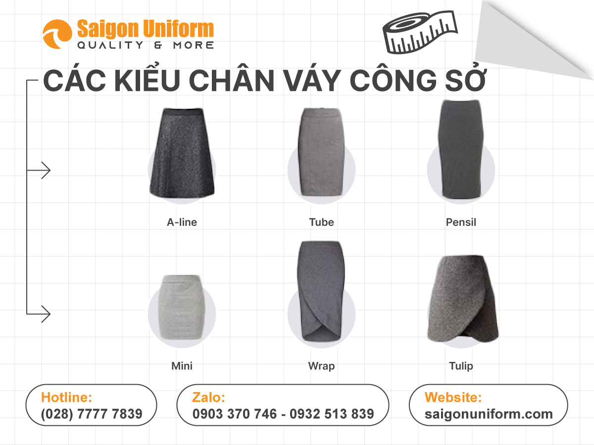 May chân váy công sở nữ đẹp