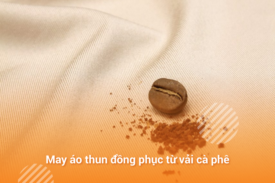 May áo thun đồng phục từ vải cà phê