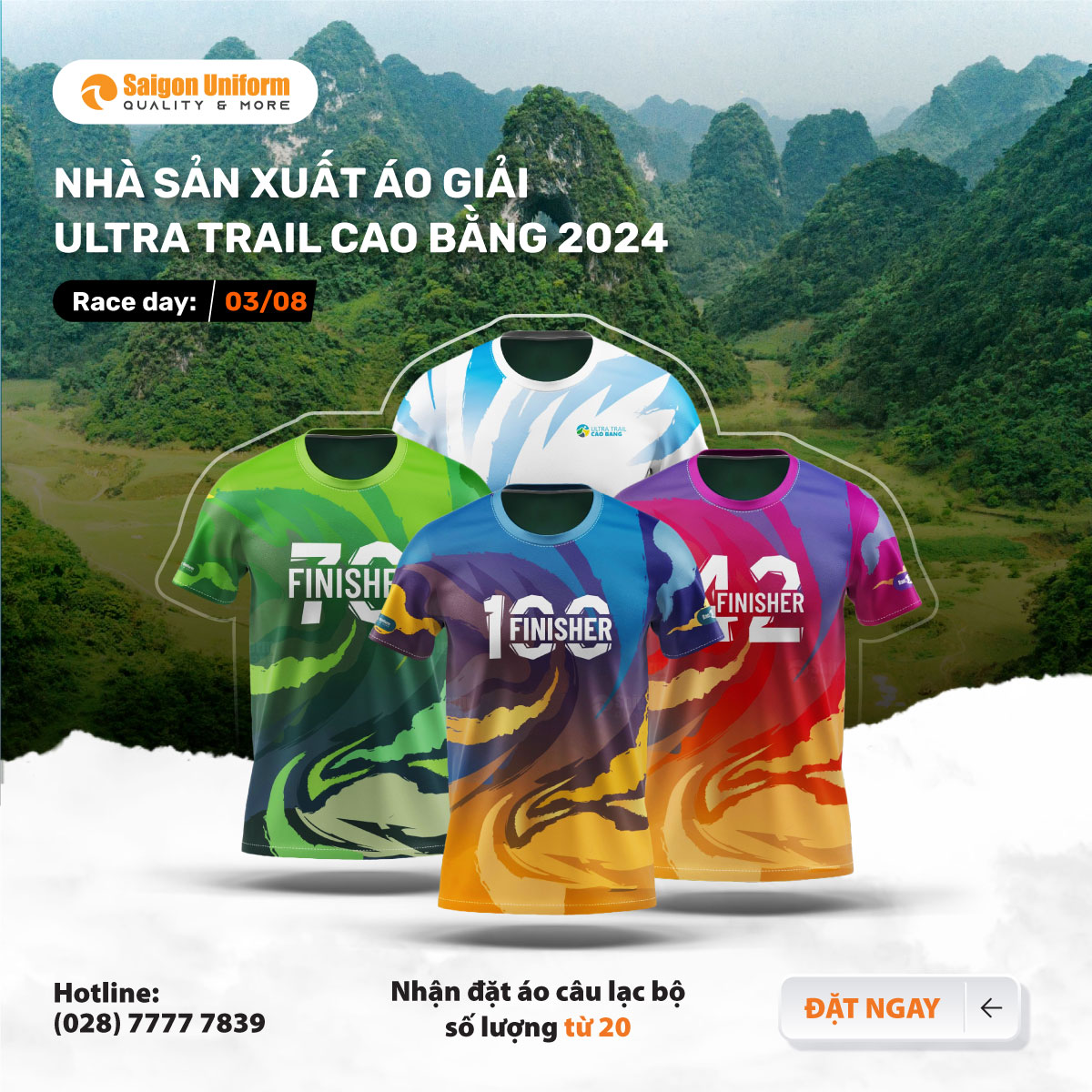 Mẫu thiết kế áo Ultra Trail Cao Bằng 2024