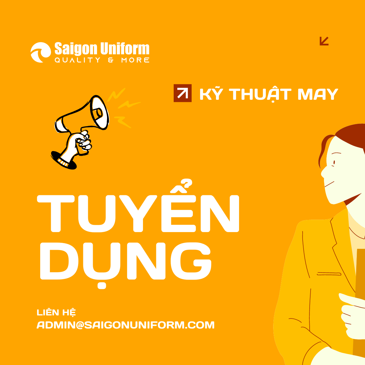 Tuyển dụng nhân viên kỹ thuật may - Saigon Uniform