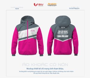 May áo khoác gió đồng phục Aeon Mall Tân Phú