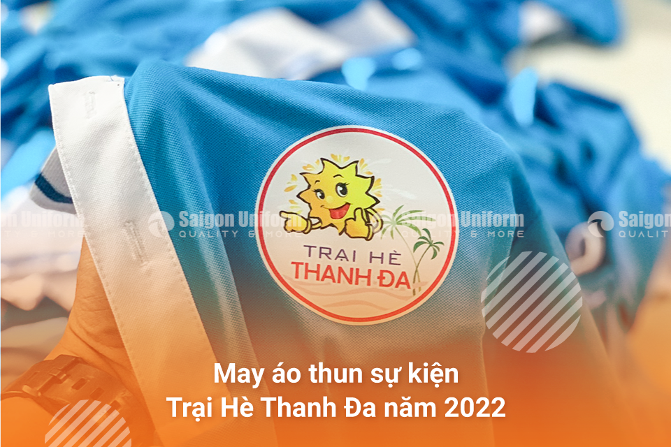 May áo thun sự kiện trại hè Thanh Đa|||Áo thun sự kiện Trại hè Thanh Đa||Áo thun trại hè thanh đa 2022|Công đoạn QC áo thun sự kiện Trại hè Thanh Đa|Logo in decal trên áo thun sự kiện Thanh Đa