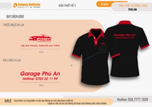 May áo thun đồng phục công nhân Garage oto Phú An tại Quận 2