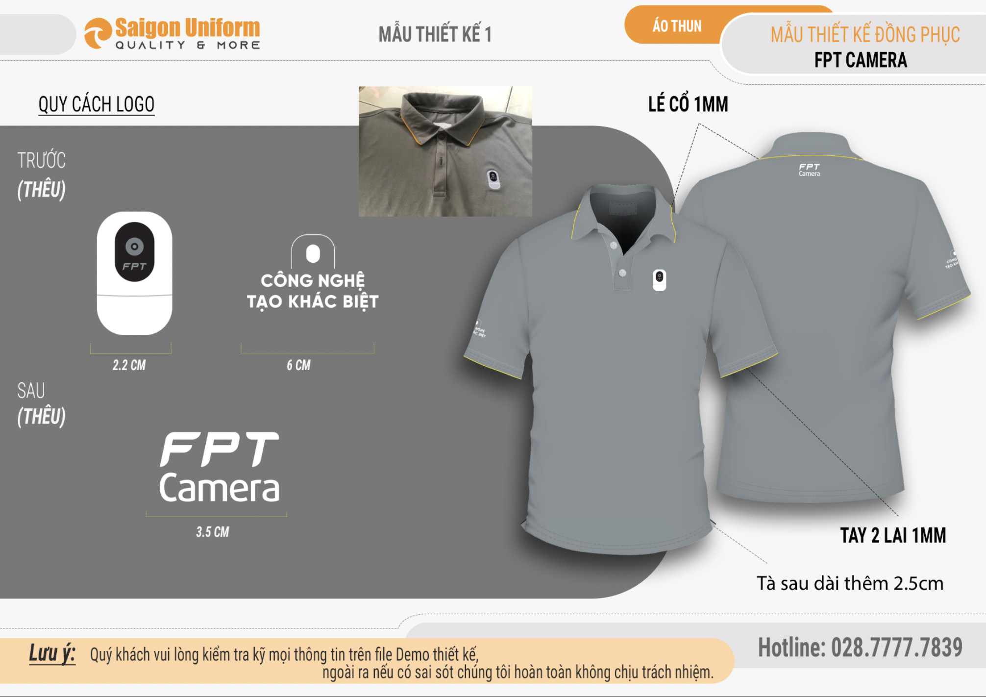 Áo thun đồng phục FPT Telecom