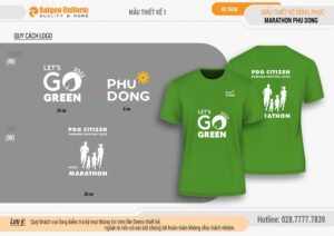 May áo thun sự kiện chạy bộ Marathon Phú Đông Group