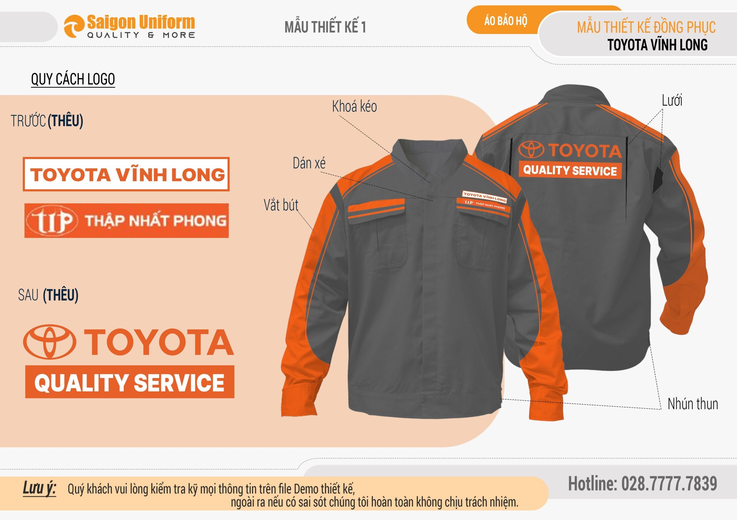 Đồng phục bảo hộ Toyota Vĩnh Long