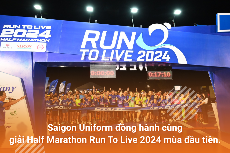 Half Marathon Run To Live 2024|Áo giải Run To Live 2024|Áo giải Run To Live 2024||Saigon Uniform đồng hành cùng Run To Live 2024|Half Marathon Run To Live 2024|Run To Live 2024|