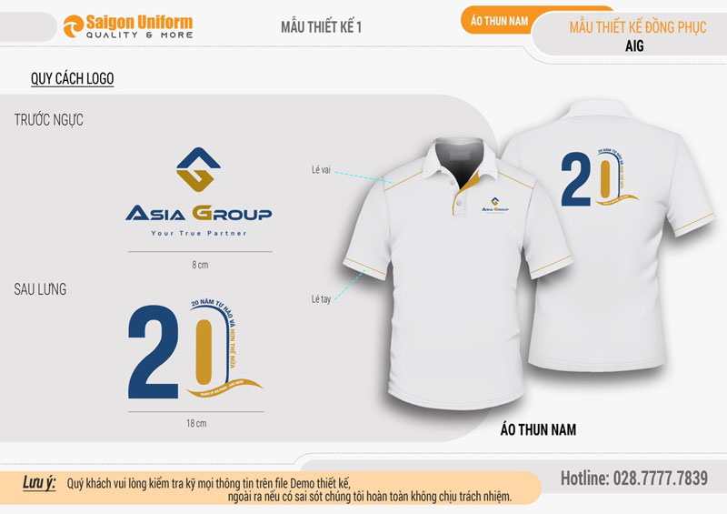 May Áo Thun Đồng phục Aisa Group Lần 2