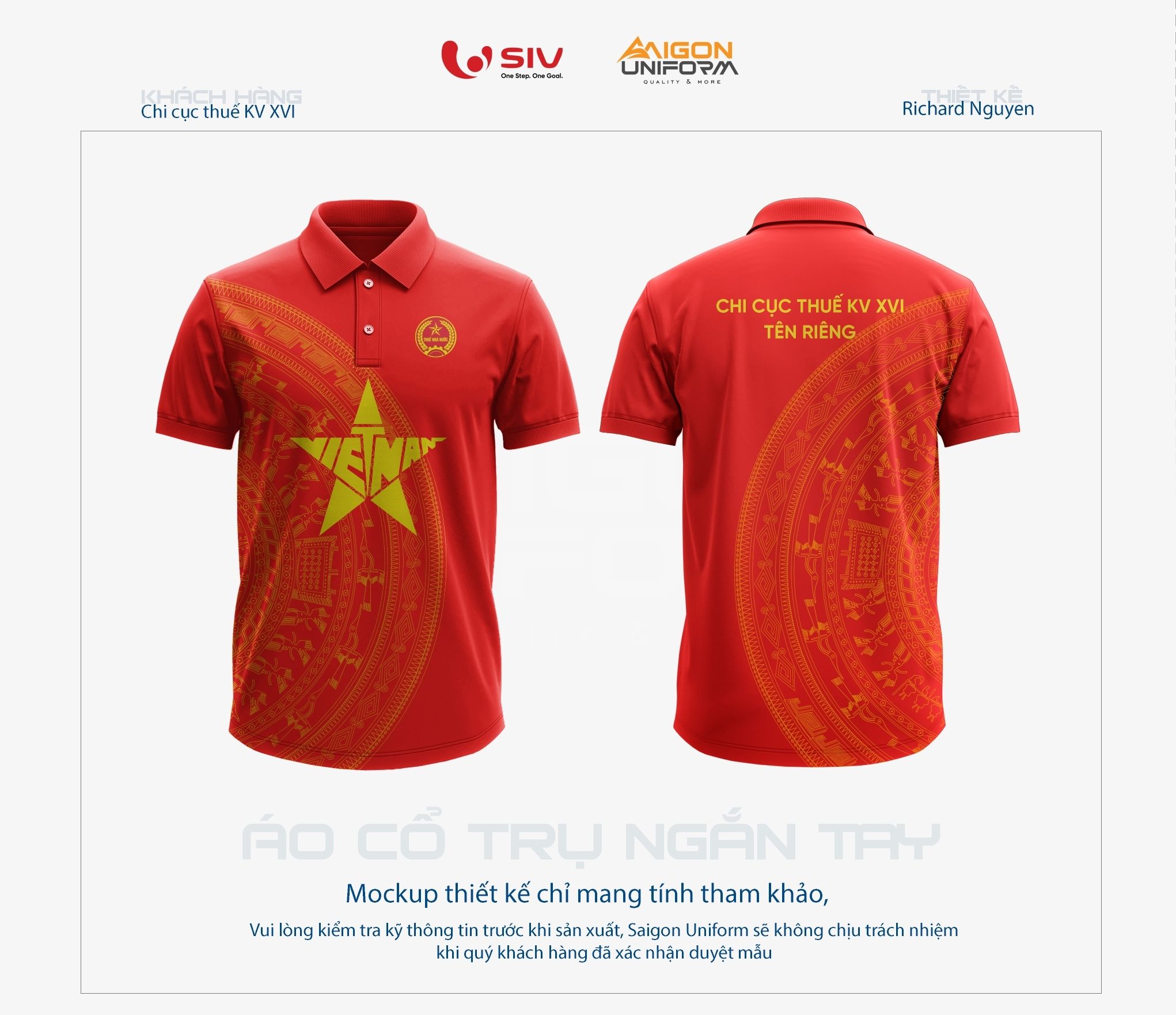 Áo thun đồng phục Chi cục Thuế KV XVI