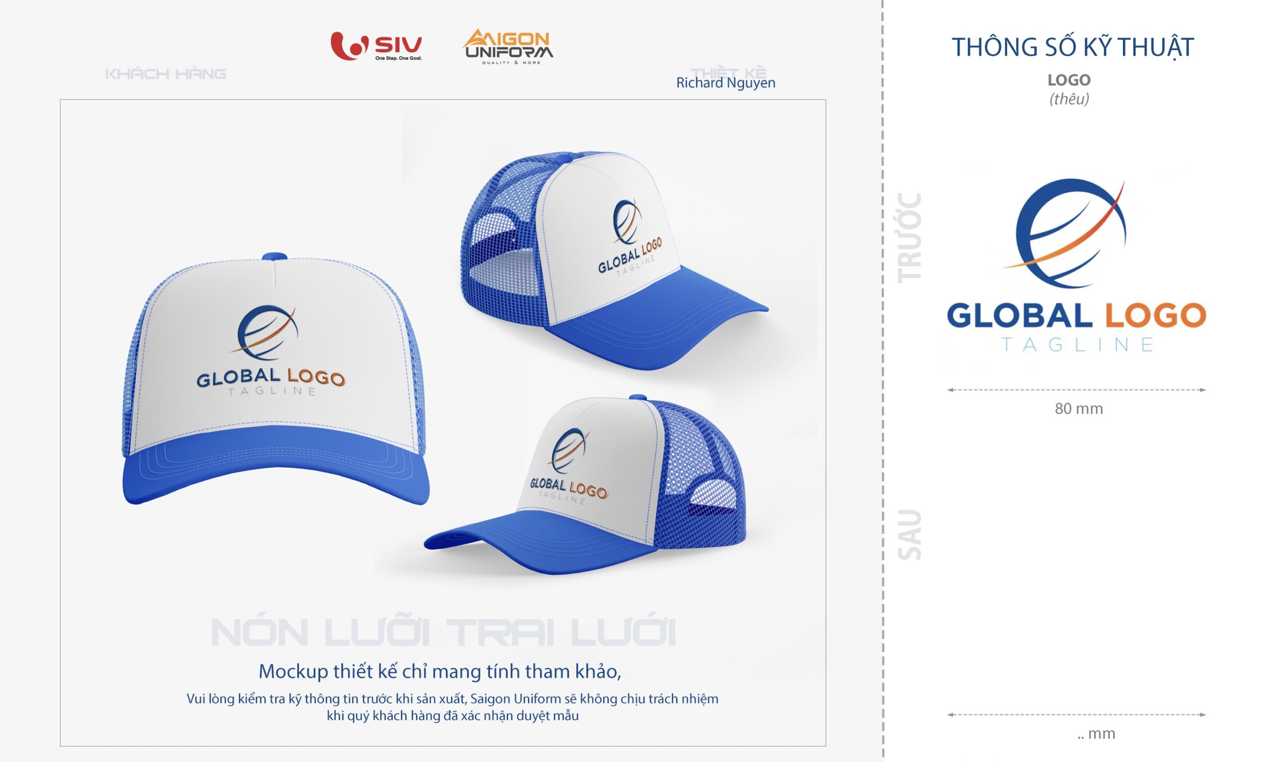 May nón đồng phục team building 