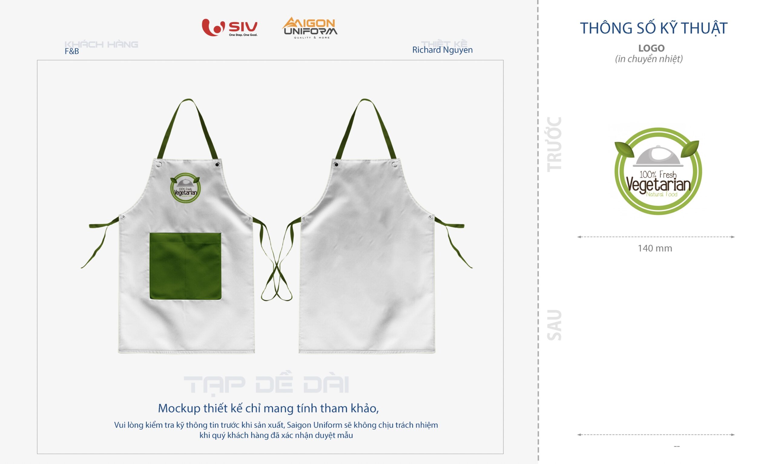 May tạp dề giá rẻ TPHCM 