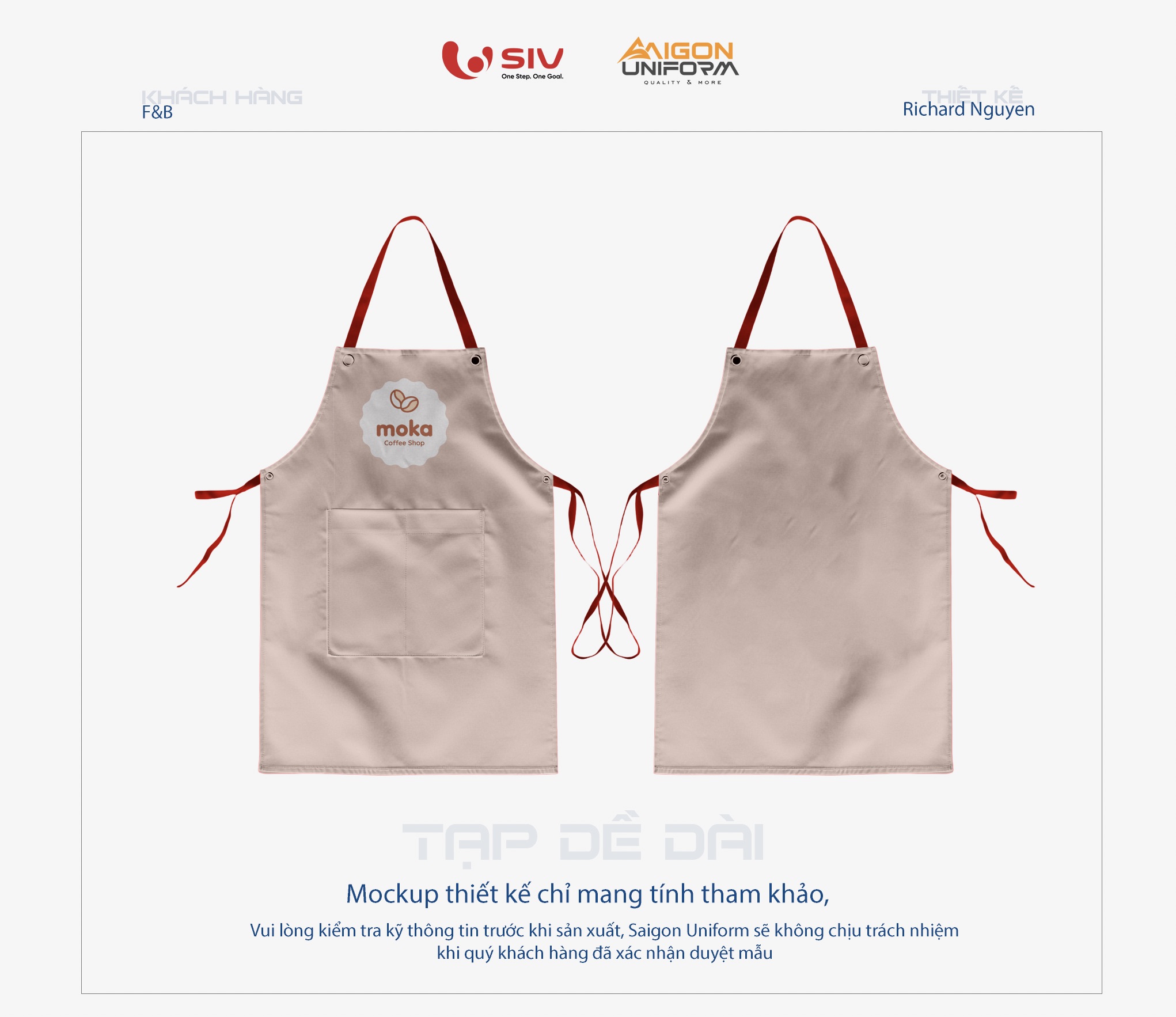 May tạp dề quán trà sữa TPHCM
