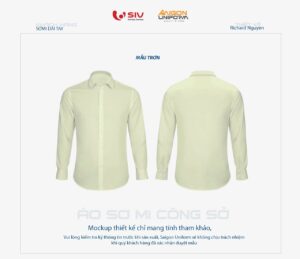 May áo sơ mi đồng phục mẫu 3