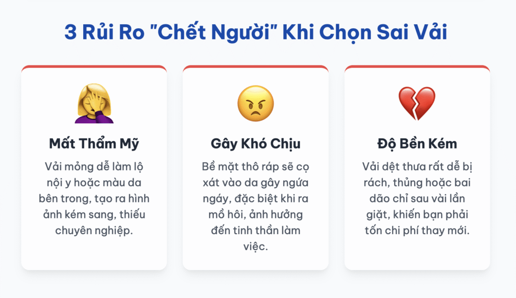 Dấu hiệu nhận biết đồng phục kém chất lượng 