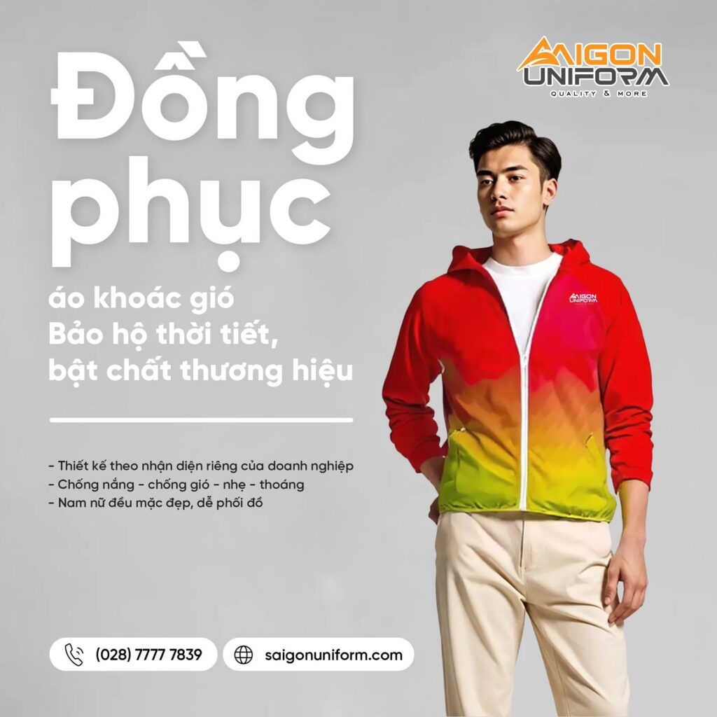 Đồng phục áo khoác gió doanh nghiệp