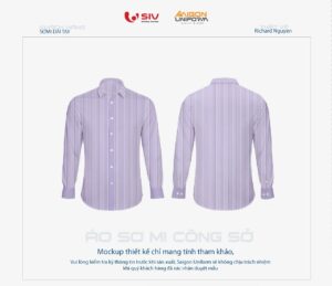 May áo sơ mi đồng phục mẫu 10