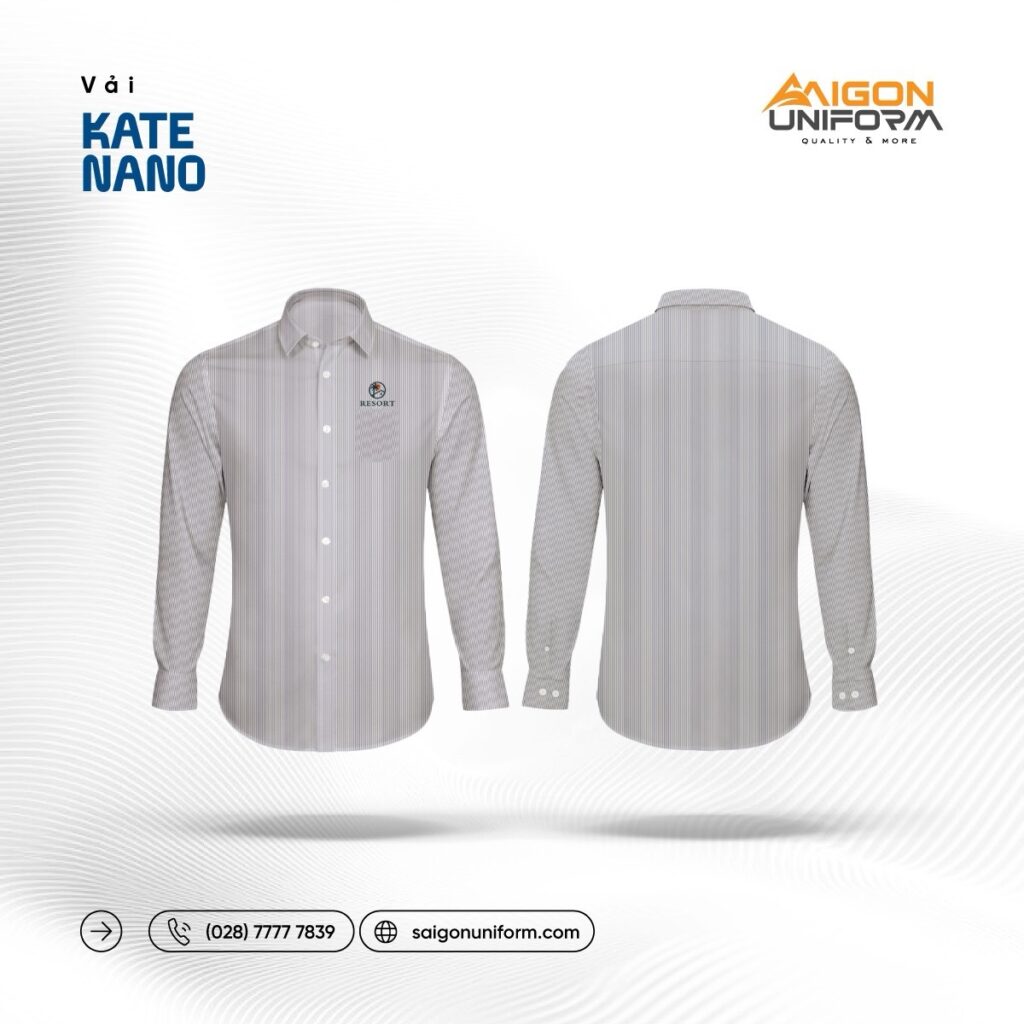 Màu xám trong may áo sơ mi đồng phục 