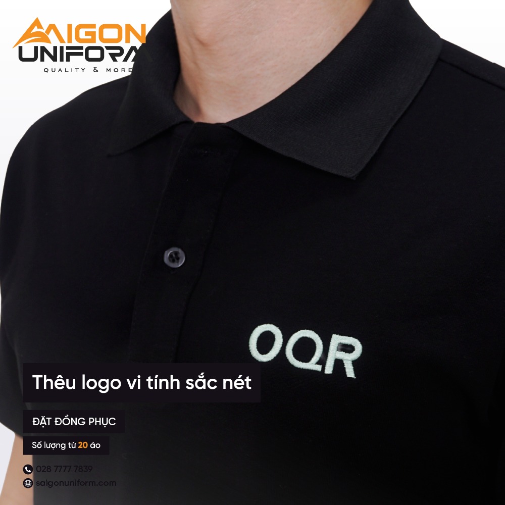 Thêu logo khi vị trí logo nhỏ