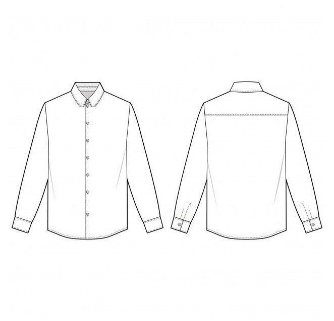 Tay áo sơ mi dài cổ điển