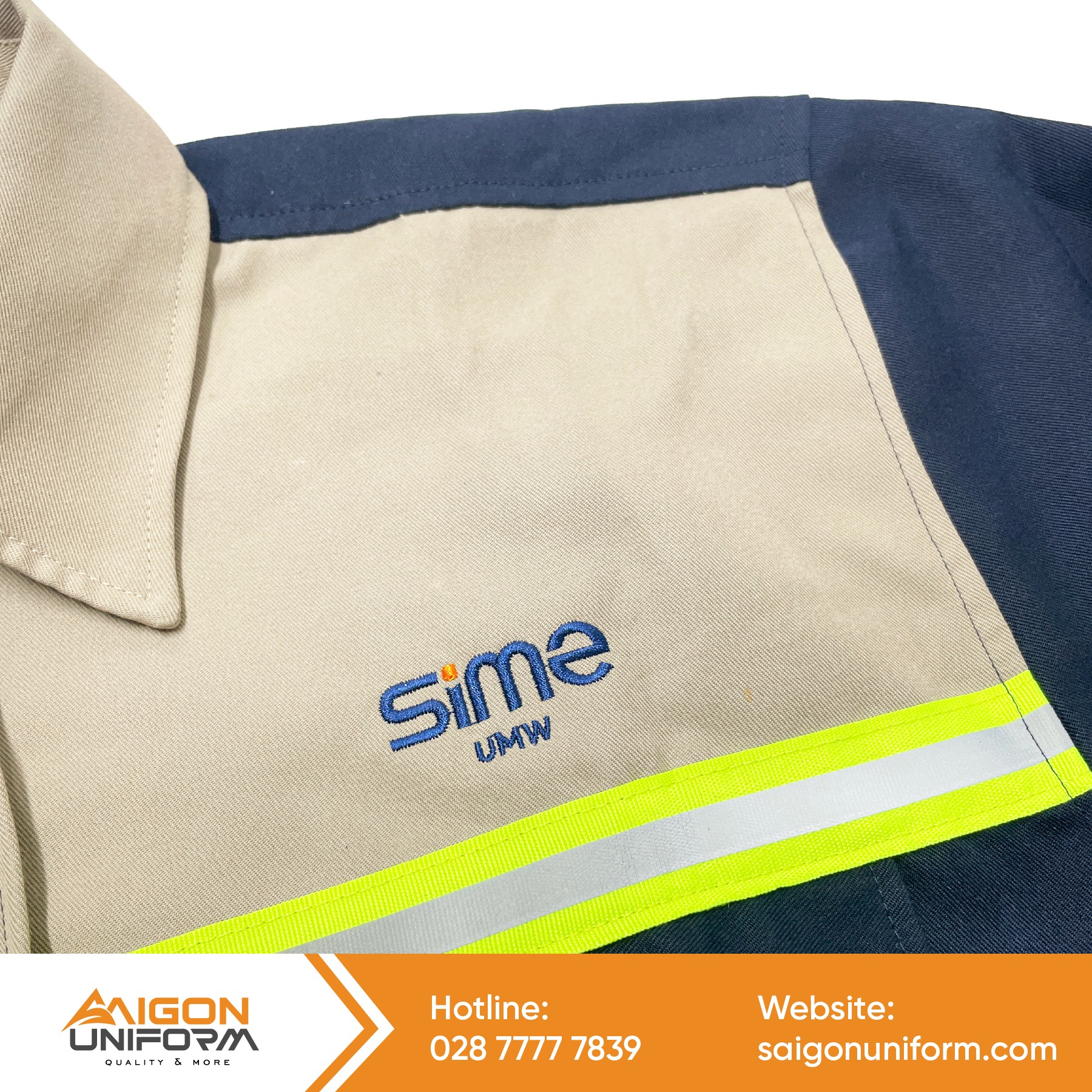 In phản quang trên đồng phục bảo hộ