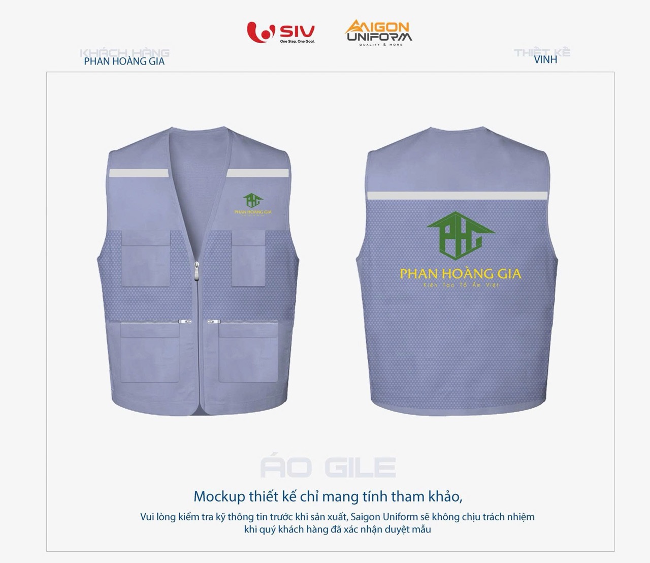 May áo gile bảo hộ Phan Hoàng Gia