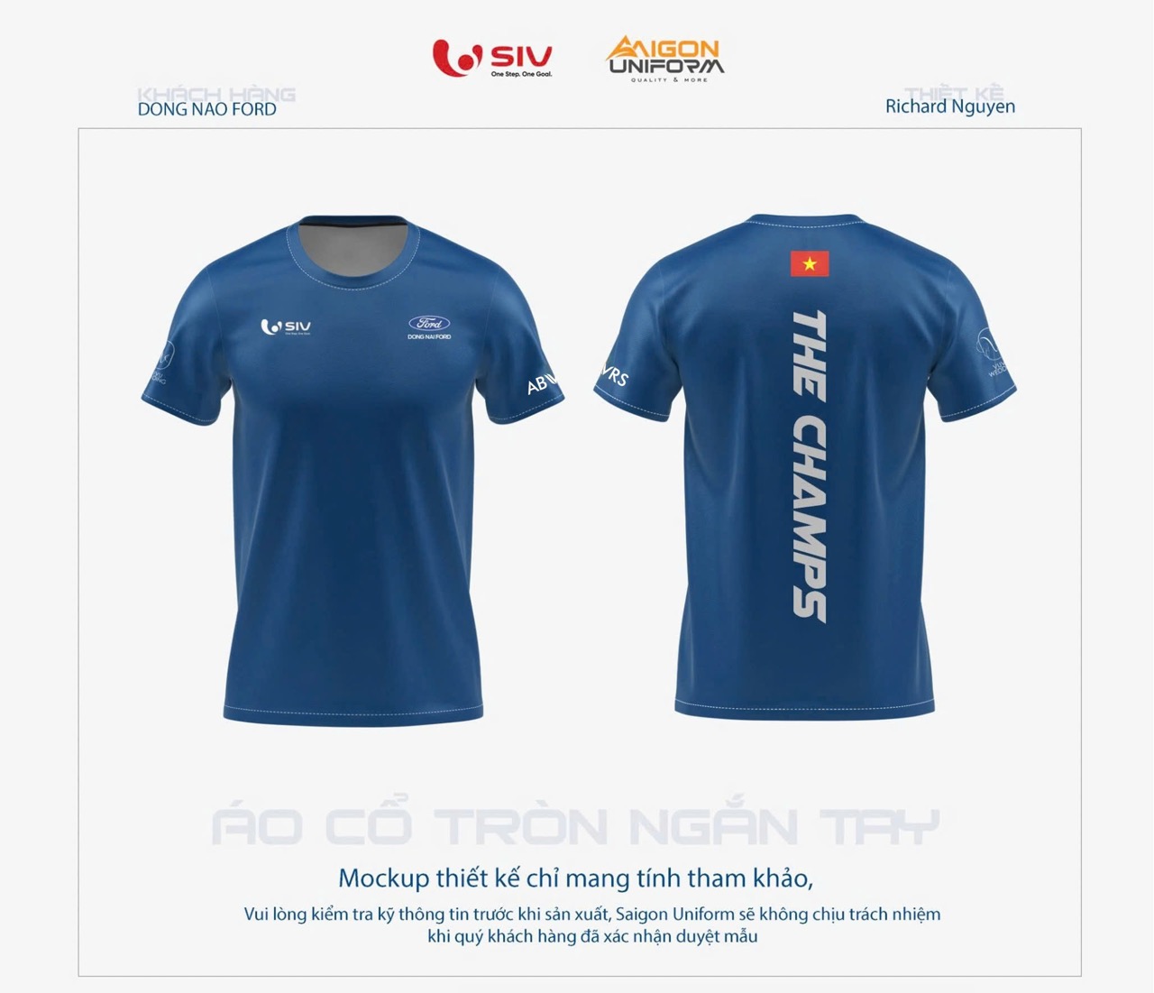 Áo thun sự kiện pickleball Đồng Nai Ford Champion 2025