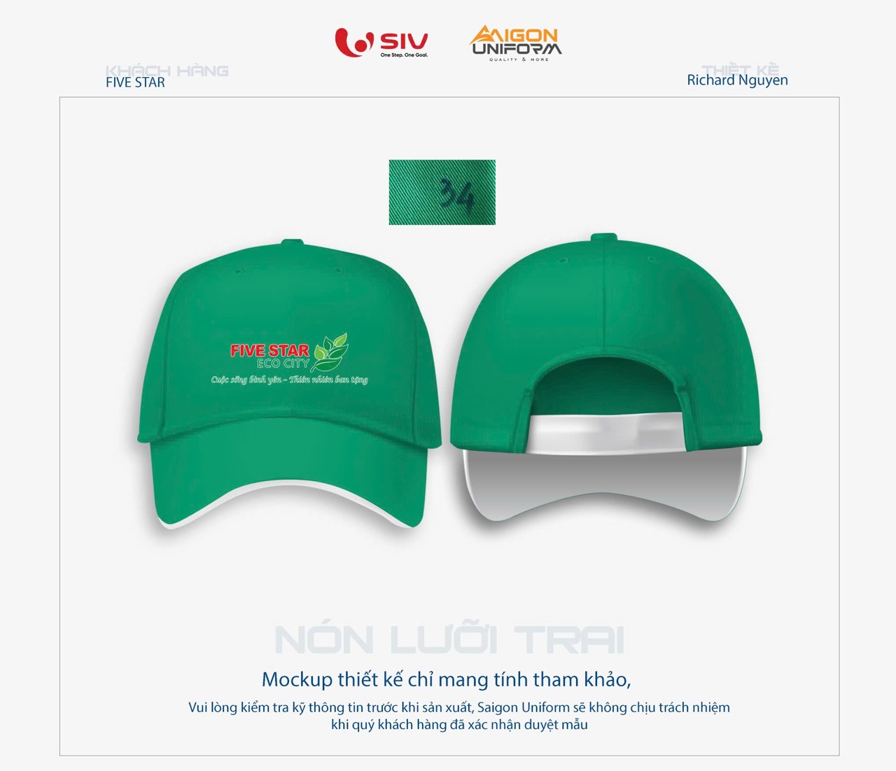 May nón đồng phục Five Star