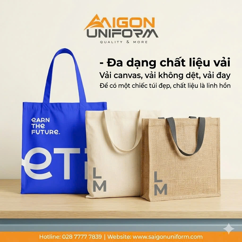 Chất liệu may túi tote 