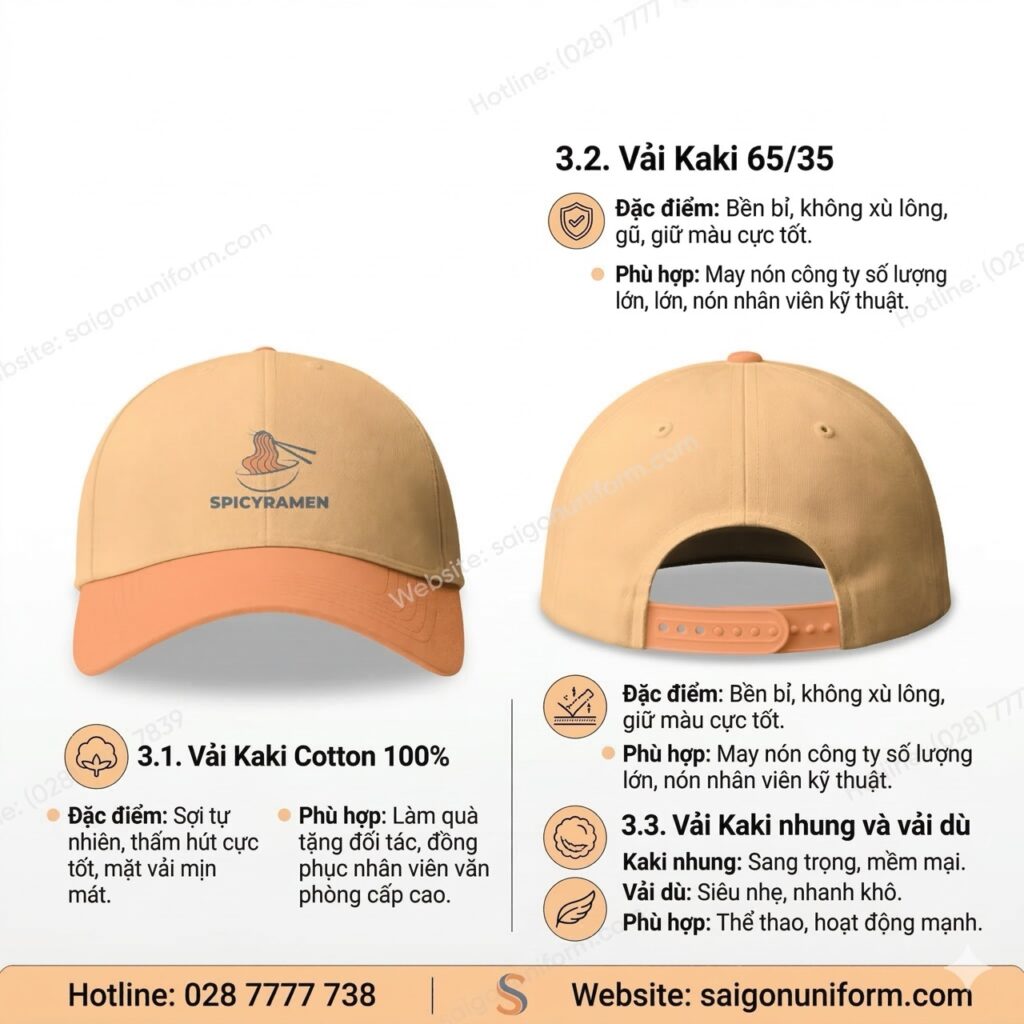 May nón đồng phục 