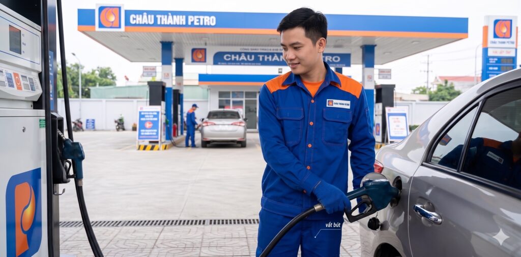 May đồng phục bảo hộ Châu Thành Petro