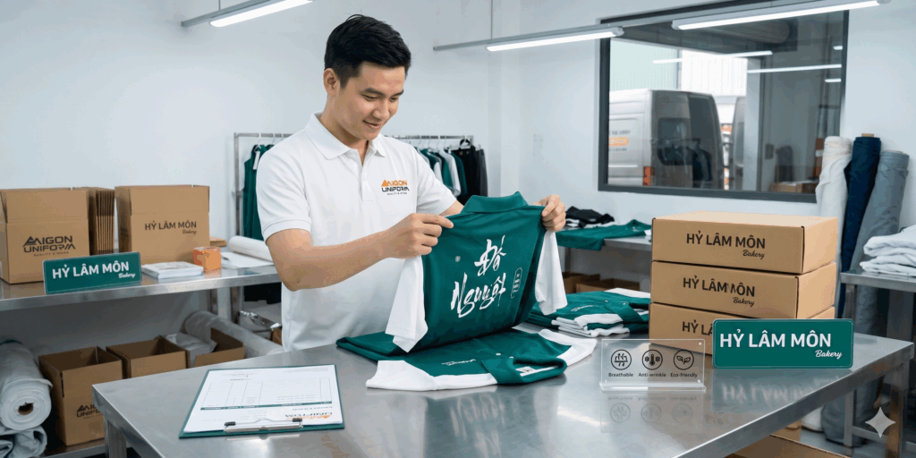 Sản xuất áo thun đồng phục cao cấp