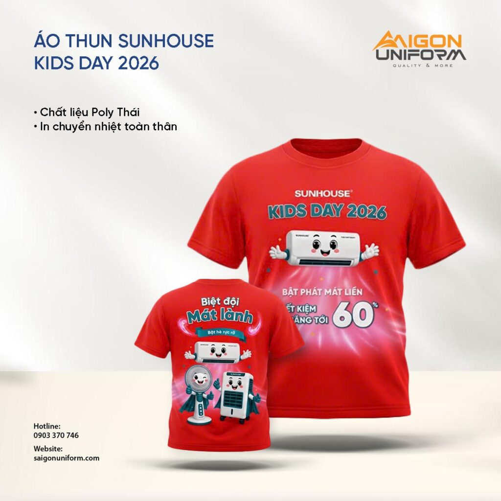 Áo thun sự kiện Sunhouse Kids Day 2026