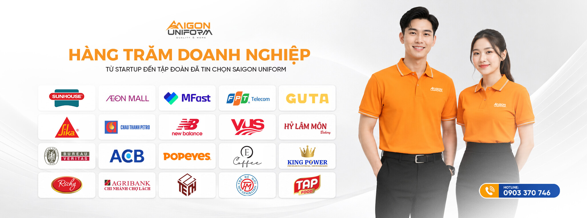 Hàng trăm doanh nghiệp từ startup đến tập đoàn tin chọn đồng phục Saigon Uniform