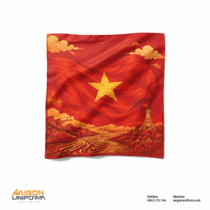 Khăn Bandana In Logo Cờ Đỏ Sao Vàng – Ruộng Bậc Thang