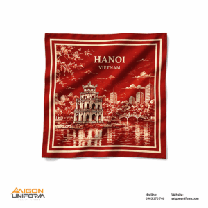 Khăn Bandana In Logo Du Lịch Hà Nội