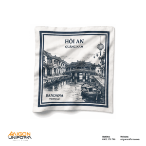 Khăn Bandana In Logo Du Lịch Hội An