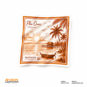 Khăn Bandana In Logo Du Lịch Phú Quốc