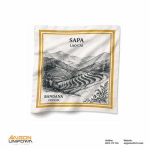 Khăn Bandana In Logo Du Lịch Sa Pa