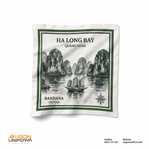 Khăn Bandana In Logo Du Lịch Vịnh Hạ Long
