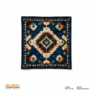 Khăn Bandana In Logo Họa Tiết Thổ Cẩm Aztec
