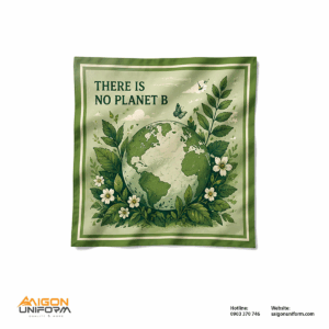 Khăn Bandana In Logo Môi Trường “There Is No Planet B”