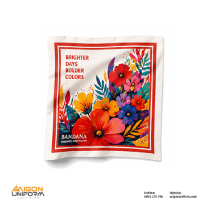 Khăn Bandana In Logo Nghệ Thuật “Brighter Days Bolder Colors”
